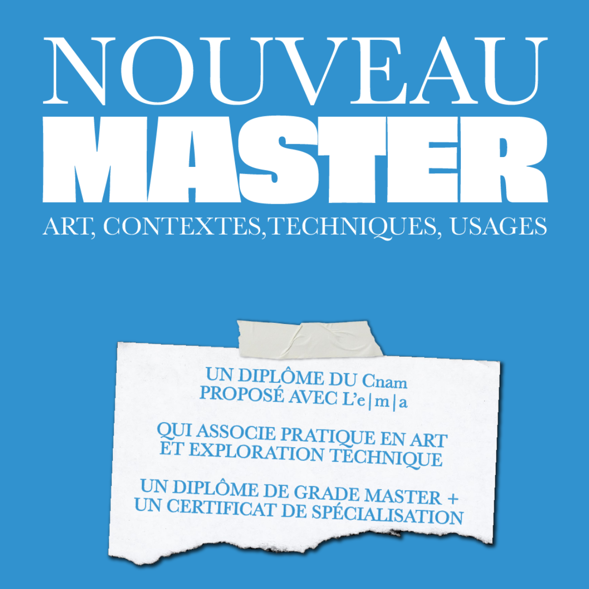 NOUVEAU MASTER | Art, contextes, techniques, usages